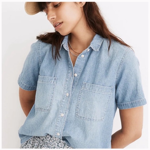 Madewell denim button-up shirt S - Picture 3 of 4